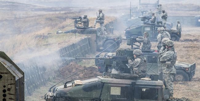 US troops conduct military exercise in Poland in Nov. 2013.