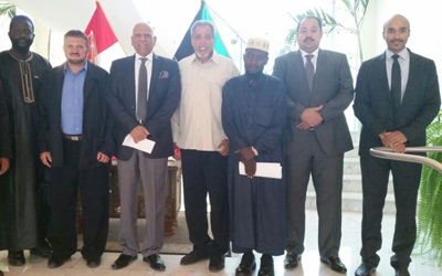 In the Photo: Head of Alfajr Center and his deputies , members of the Kuwaiti Embassy in Canada, and a representative of the Kuwaiti Ministry of endouments  and Islamic Affairs.